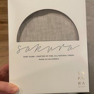 Sakura Bloom Flax/Linen Ring Sling, 82"